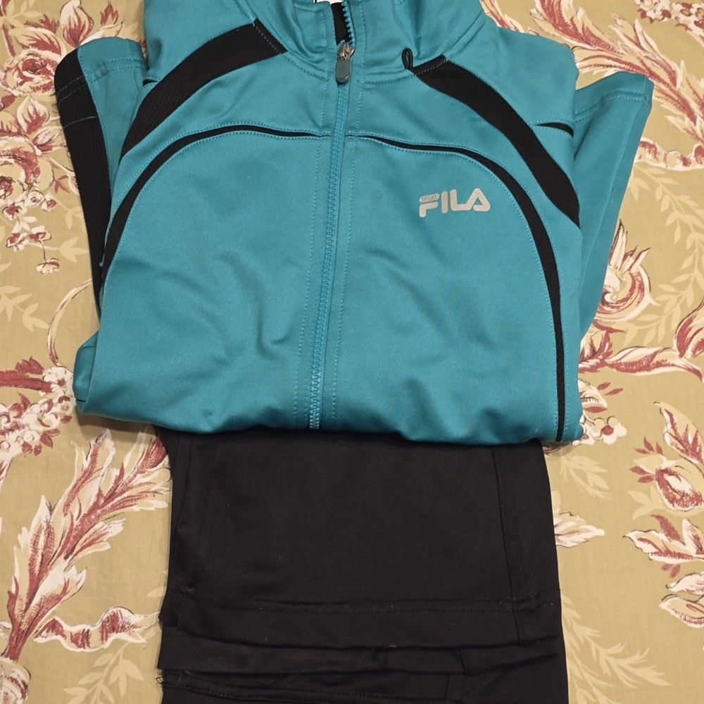 Fila jacket and boot cut athletic pants